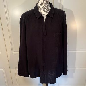 EUC Navy Double Gauze pullover Shirt Very Light Weight Perfect For Summer